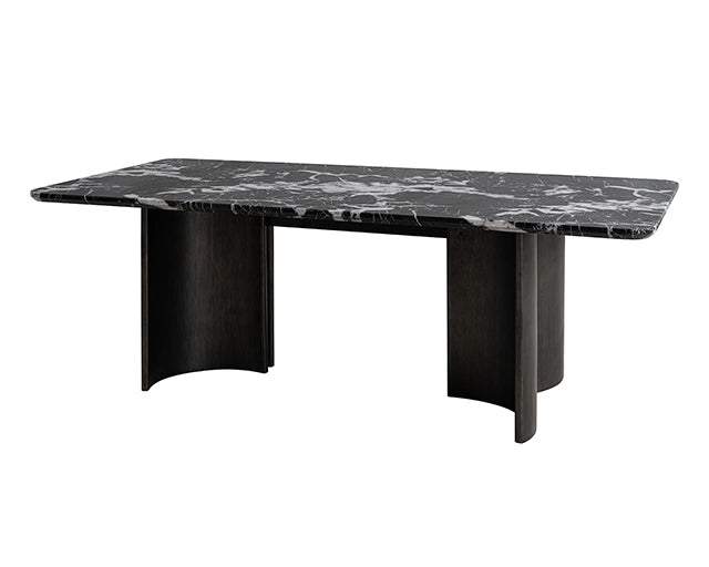 Mesa de comedor Selsey, encimera de piedra negra