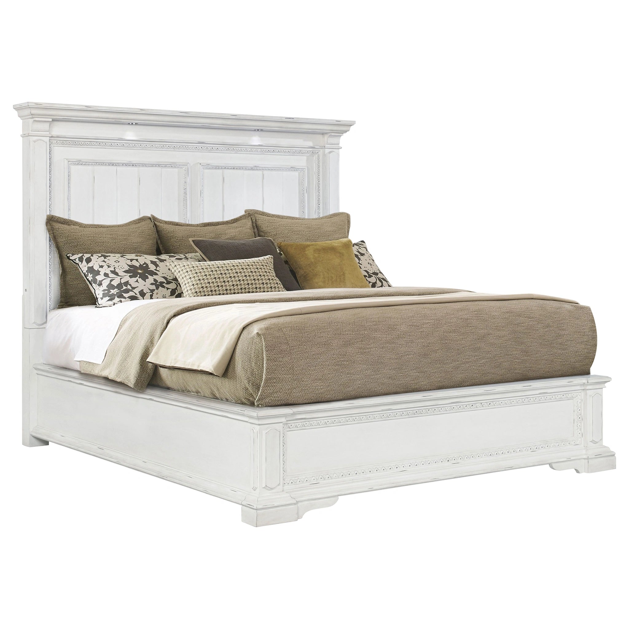 Cama McKinney con panel y luces LED