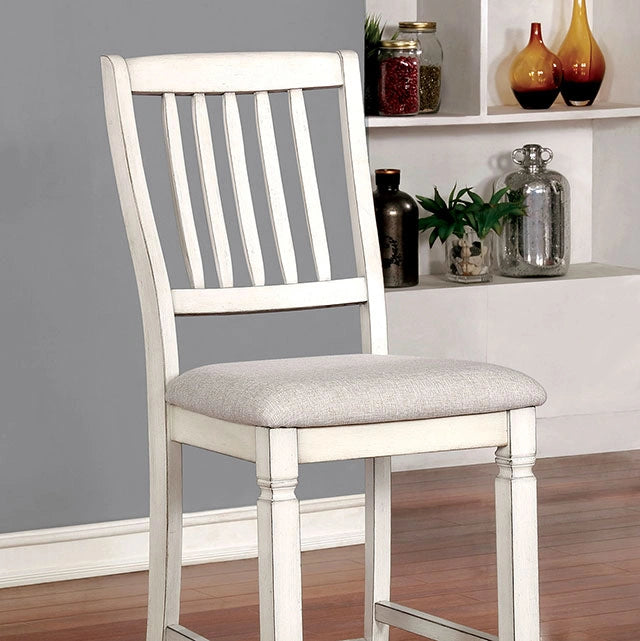 Silla Kaliyah Antik Blanco Altura de Mostrador (2/CTN)