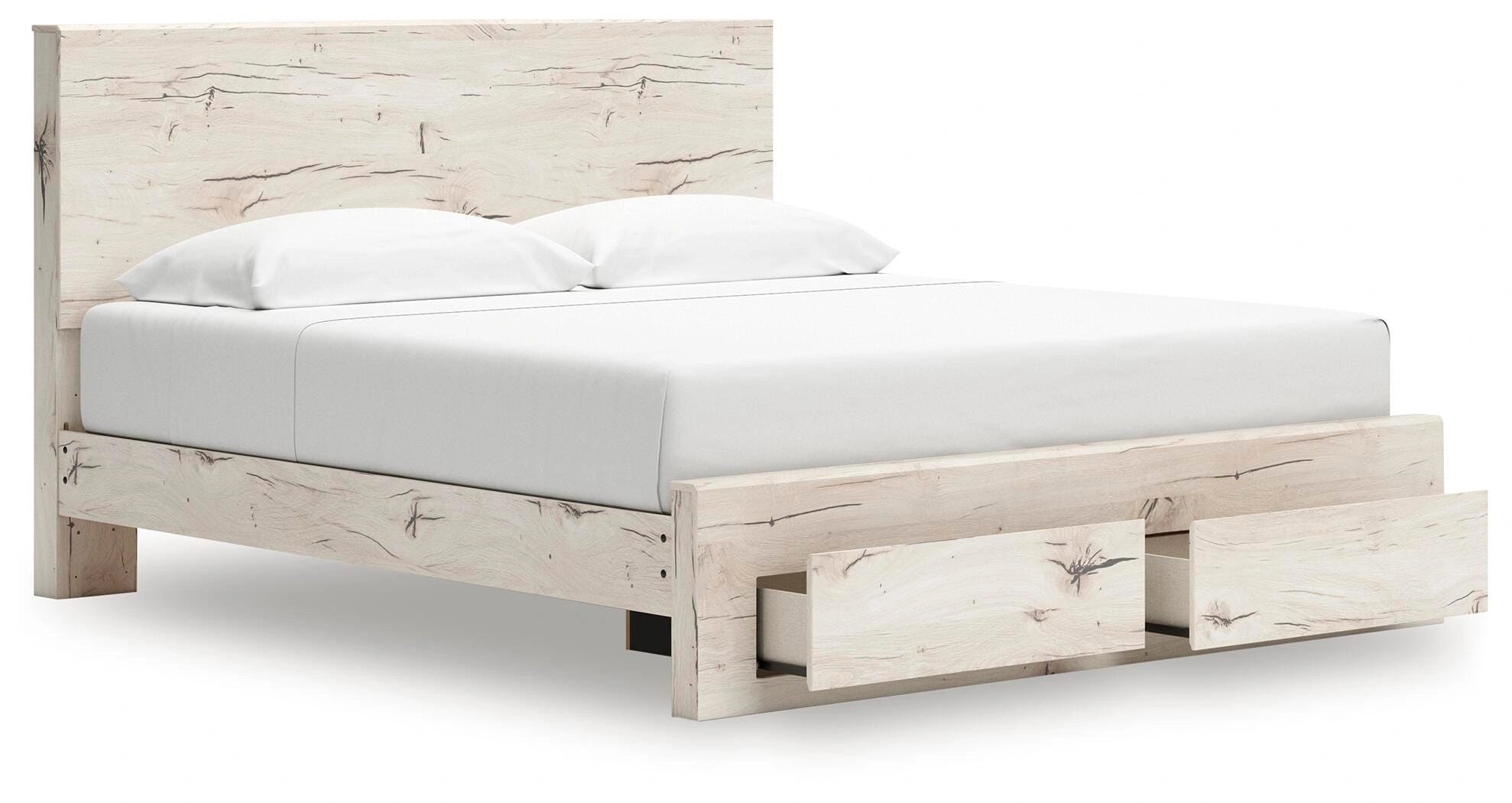 Cama Lawroy con almacenamiento en el panel
