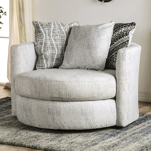 EIMEAR Silla giratoria, Blanco roto/Negro