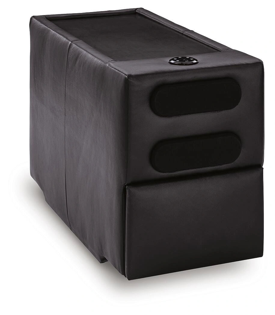 Sofá biplaza modular Modmax II con consola de audio