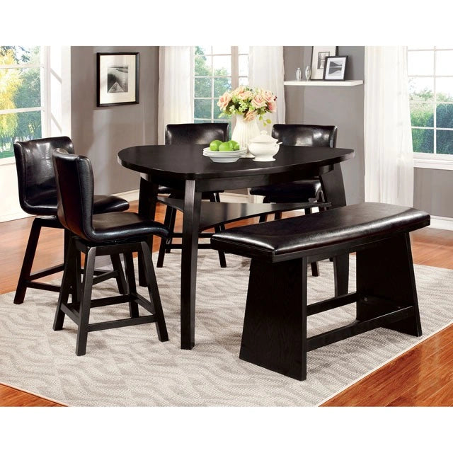 Silla alta de mostrador HURLEY negra (2/CTN)