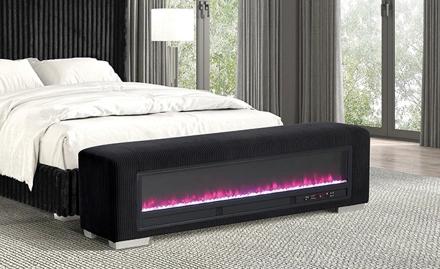 Banco Elnath con chimenea Visual Crystal