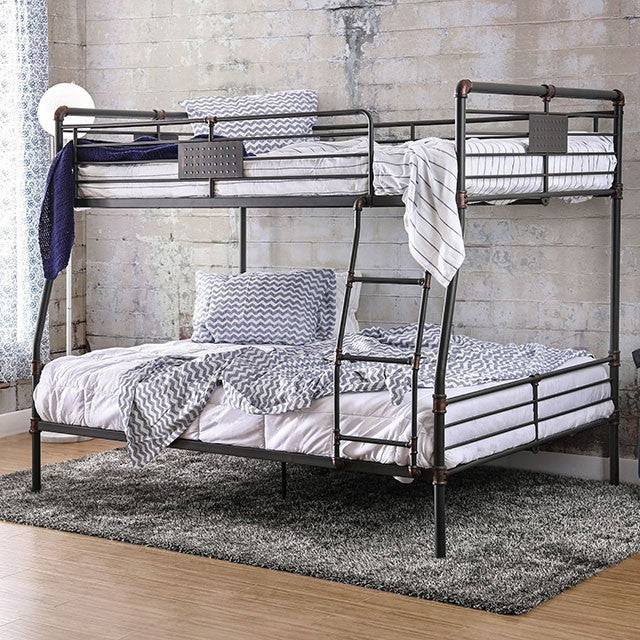 Olga Full Over Queen Bunk Bed Antique Black