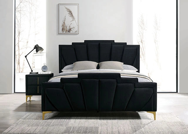FLORIZEL Cal.King, King y Queen Bed, Negro y Rojo