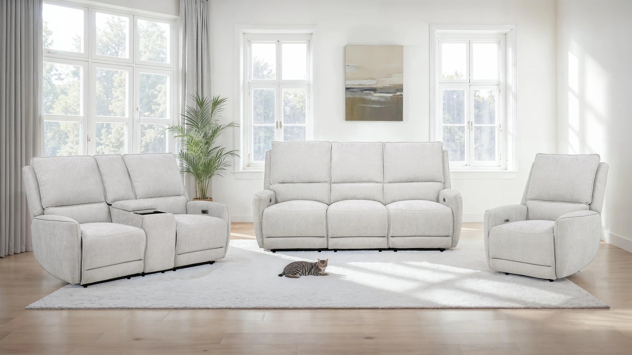 Juego de sofá reclinable eléctrico Sylmar