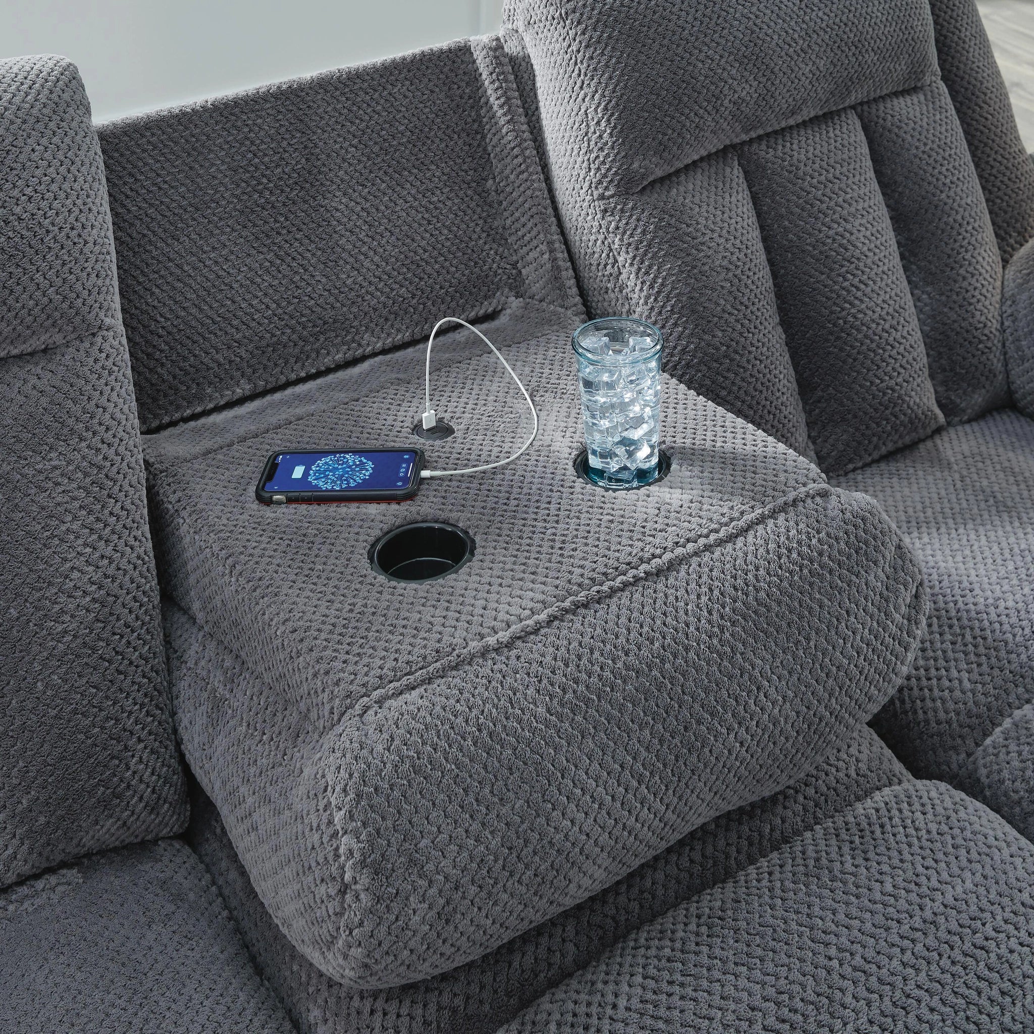 Sofá Reclinable Eléctrico Observation con Mesa Abatible