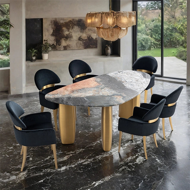 Juego de comedor de 7 piezas Northwich con mesa y sillas negras