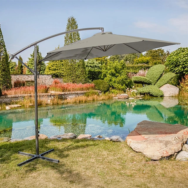Parasol en voladizo Glam con LED