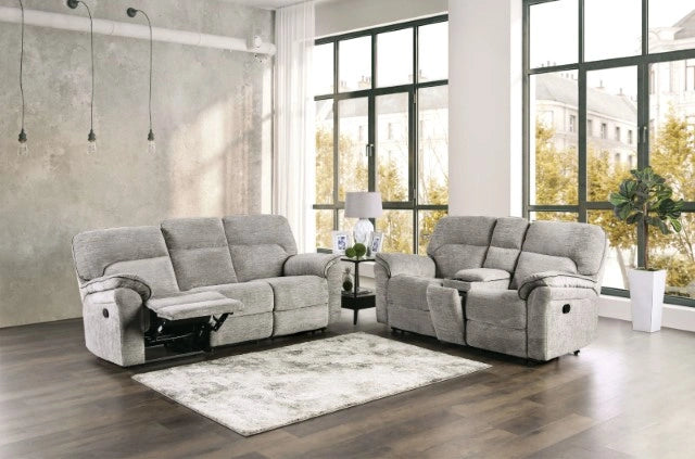Sillón reclinable deslizante JOSIAS, tela gris claro