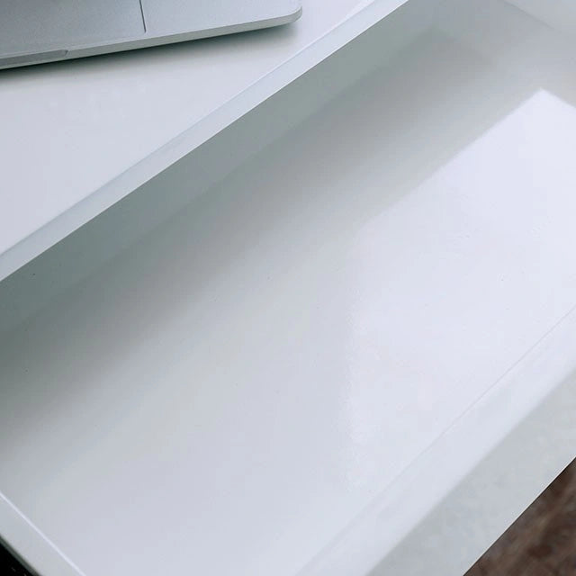 Escritorio para computadora Loke blanco/cromado