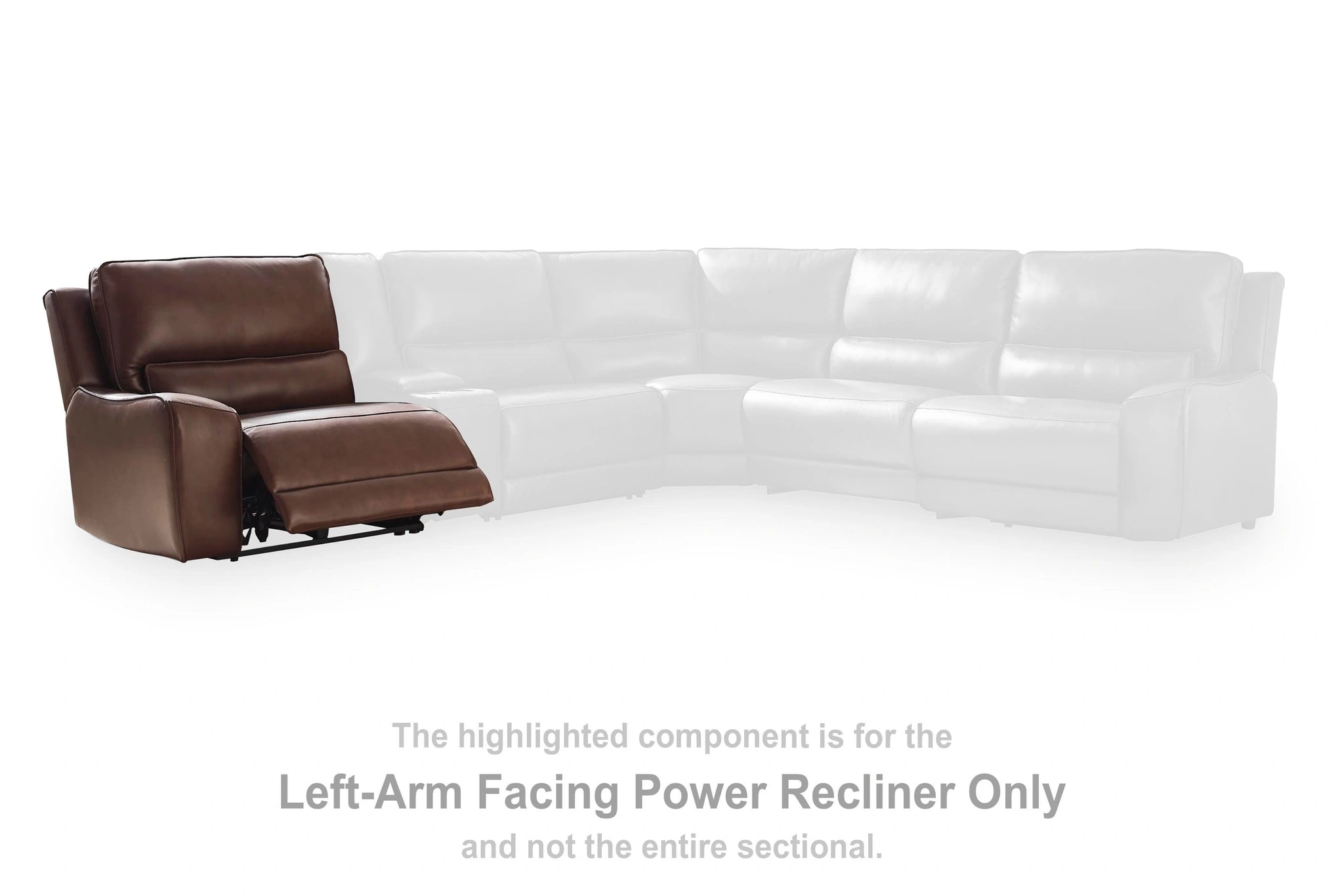 Seccional reclinable DeepWakes con consola de almacenamiento