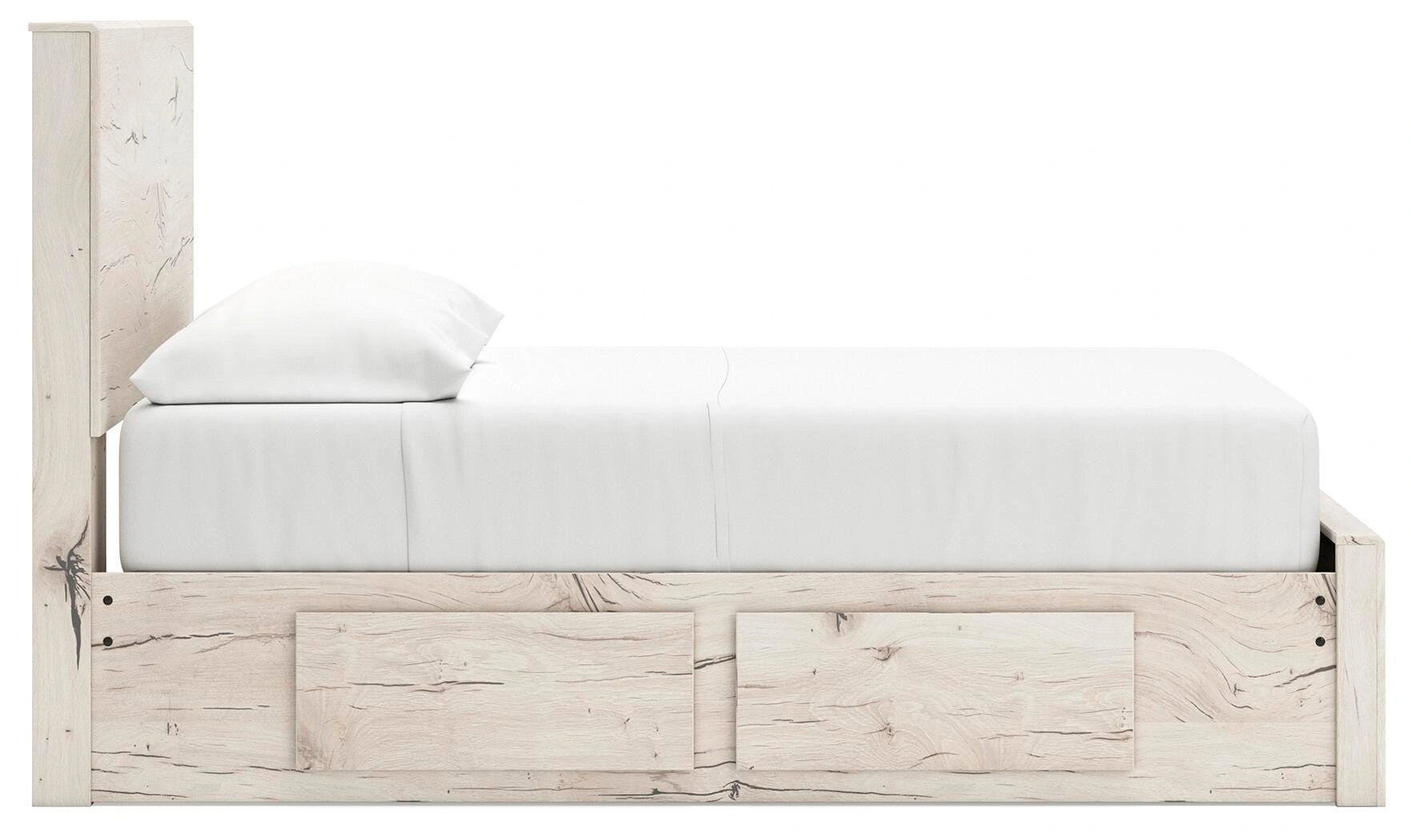 Cama Lawroy con almacenamiento en el panel
