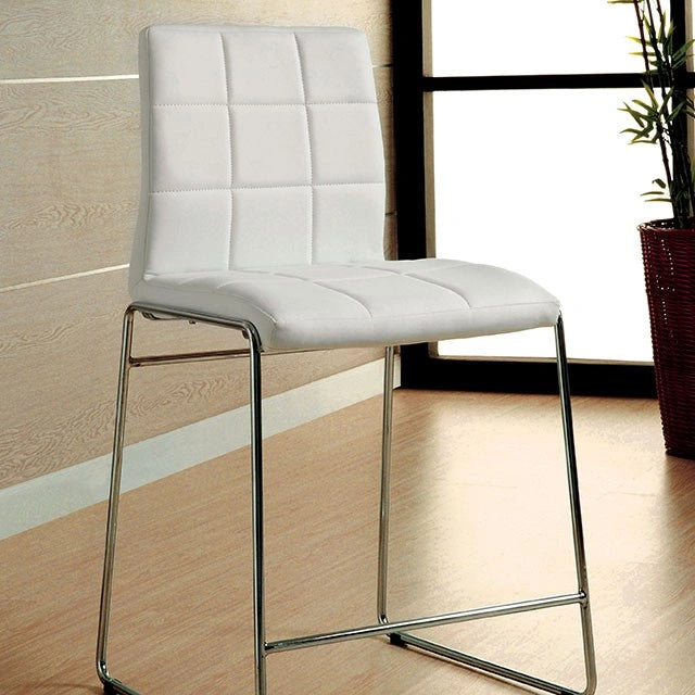 Silla Kona II blanca altura mostrador
