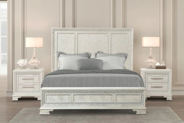Stella Mia Cama Blanco y Blanco