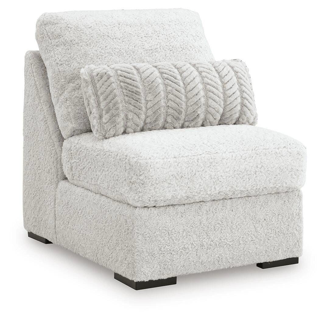 Sofá modular de peluche con chaise longue