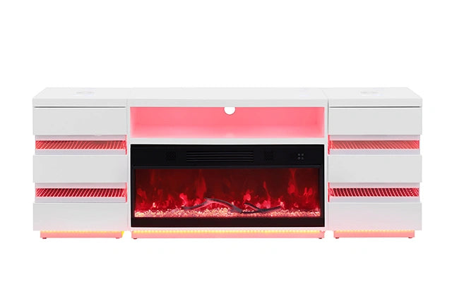 Mueble para TV Terni con chimenea