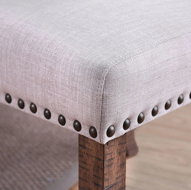 Silla de comedor Gianna de pino rústico/marfil (2/caja)