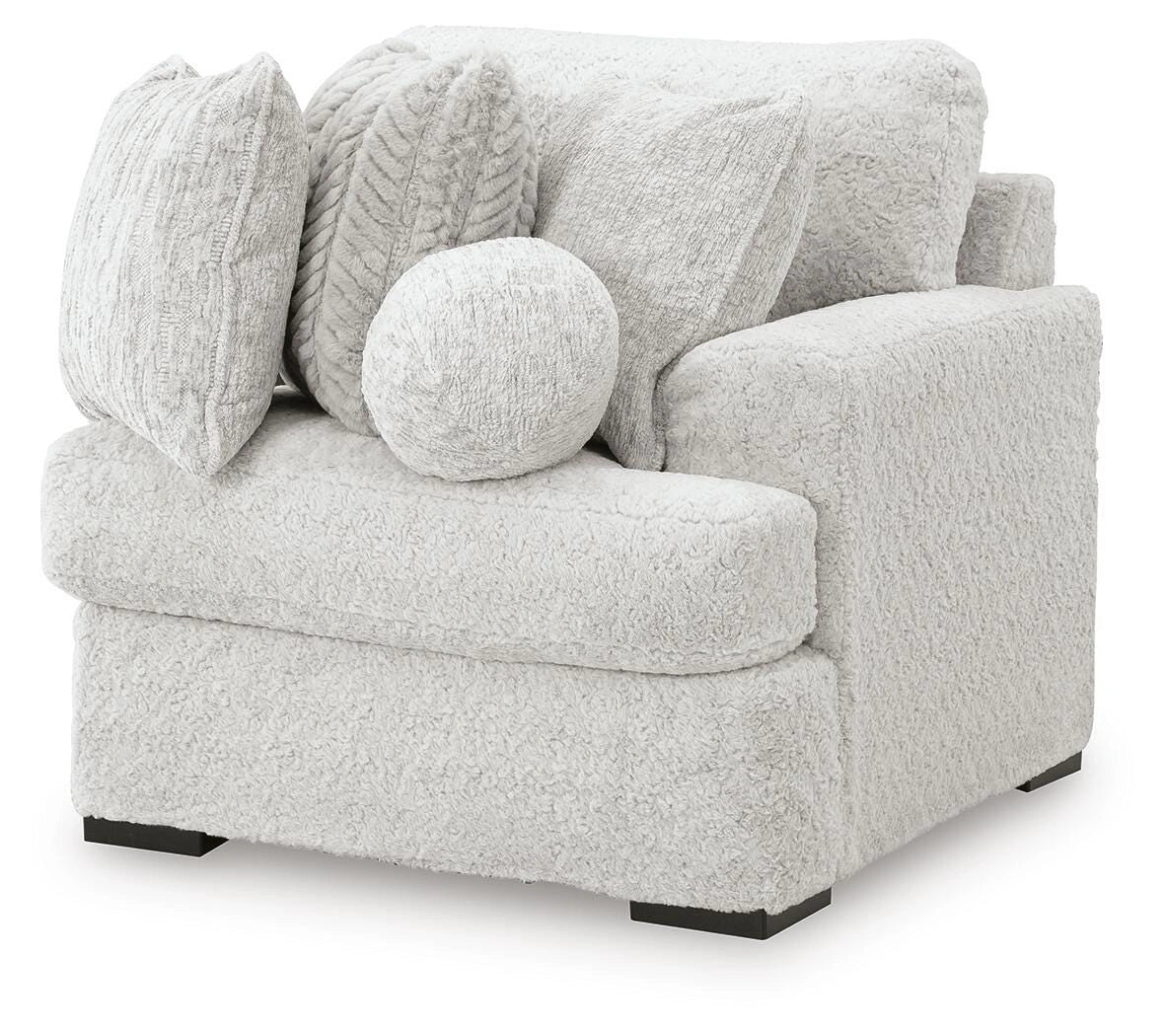 Sofá modular de peluche con chaise longue