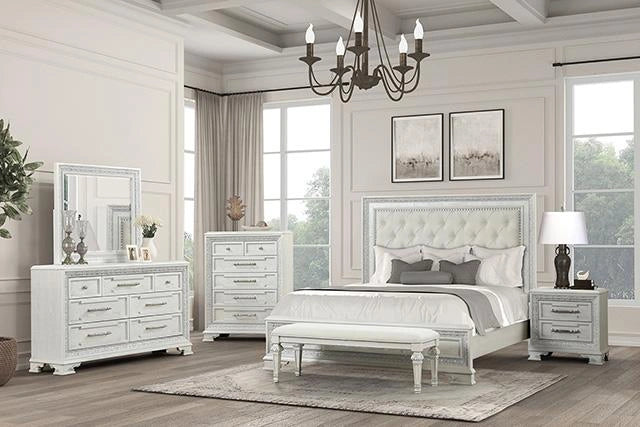 Stella Mia Cama Blanco y Blanco