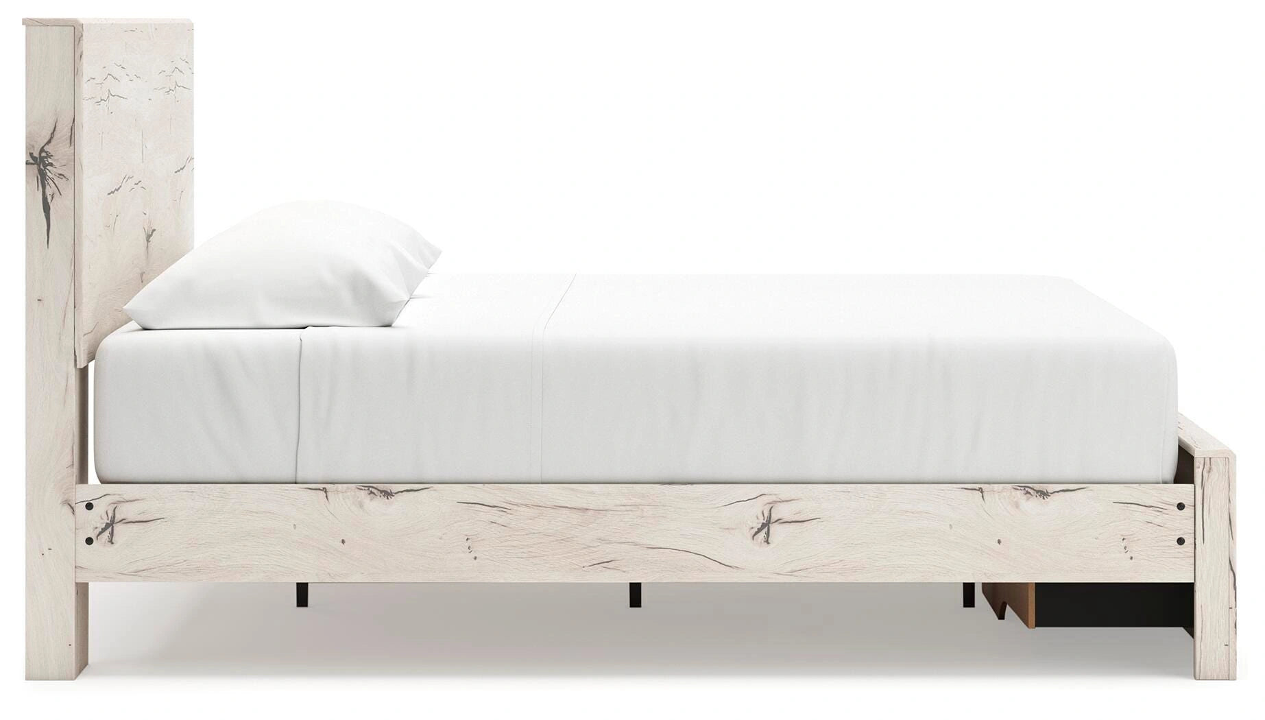 Cama Lawroy con almacenamiento en el panel