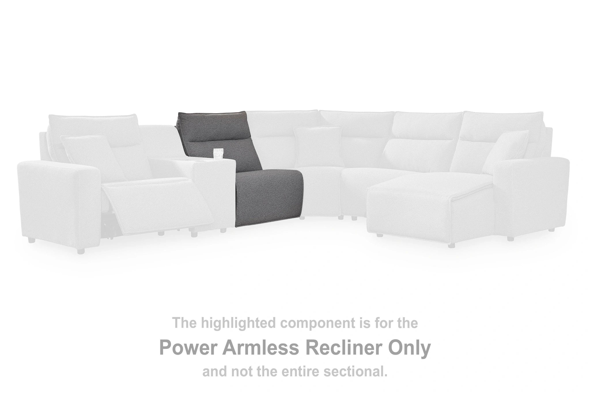 Seccional reclinable eléctrico Modmax con chaise longue