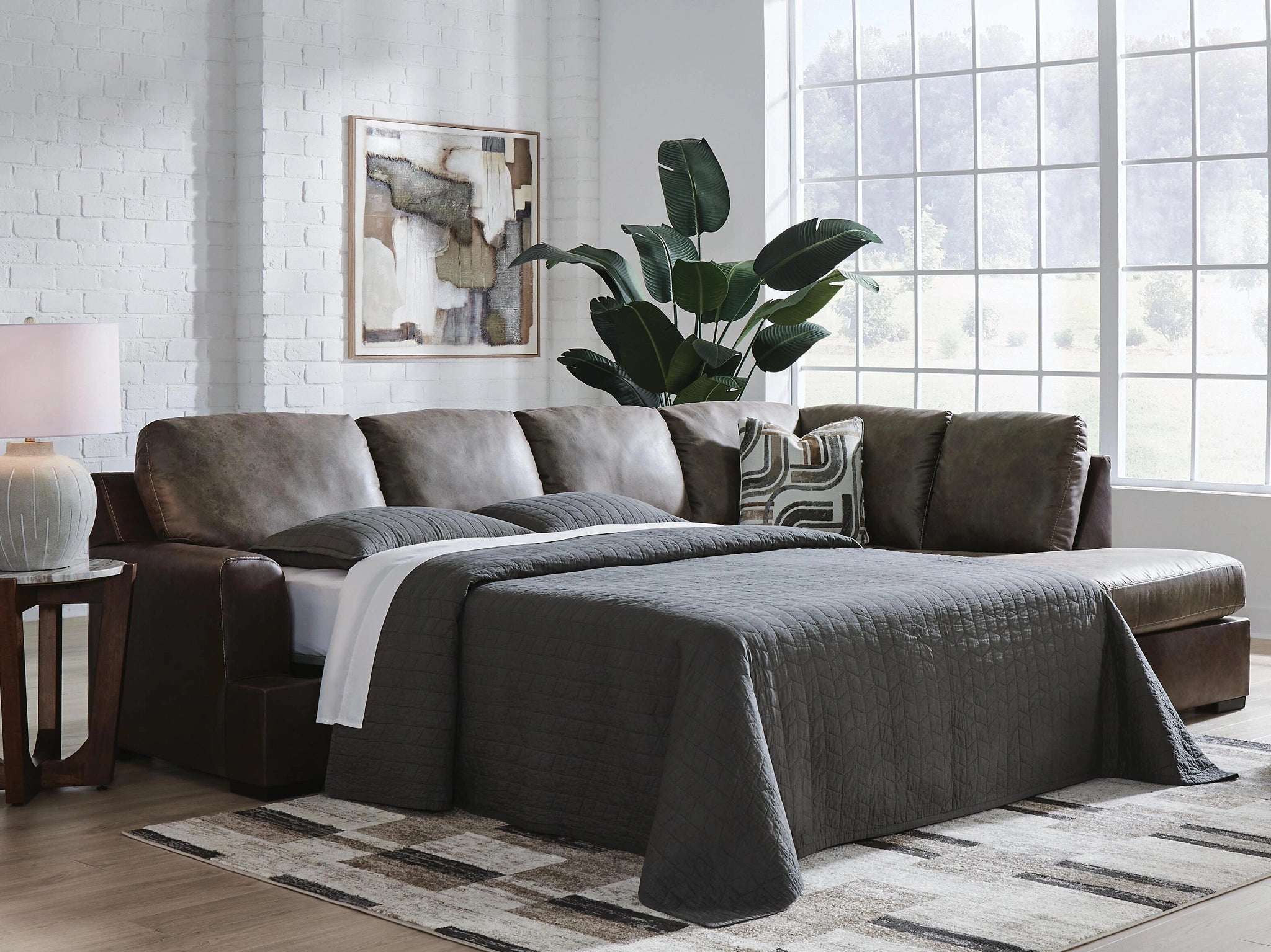 Seccional Castille Way con chaise y reposapiés