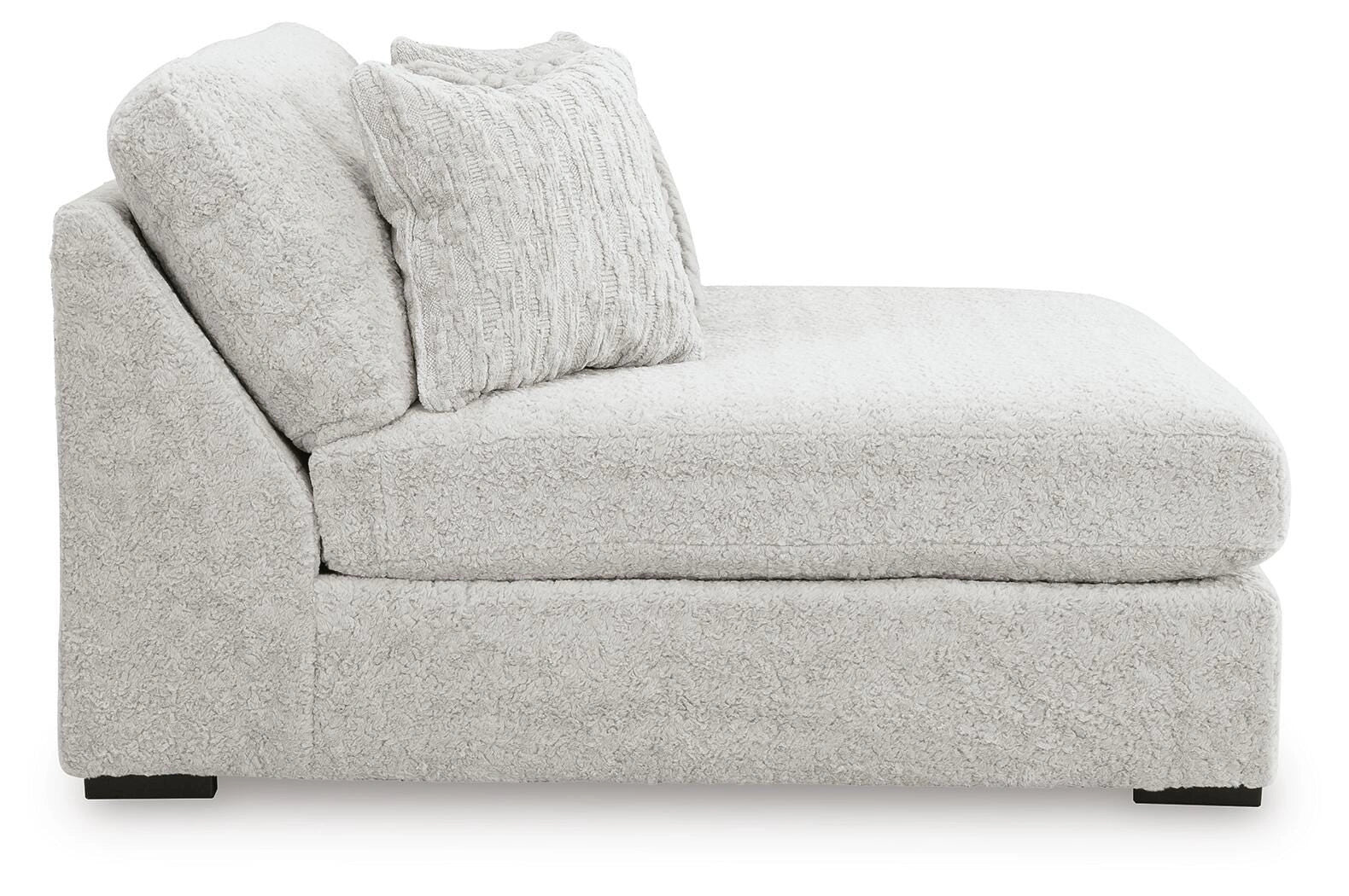 Sofá modular de peluche con chaise longue
