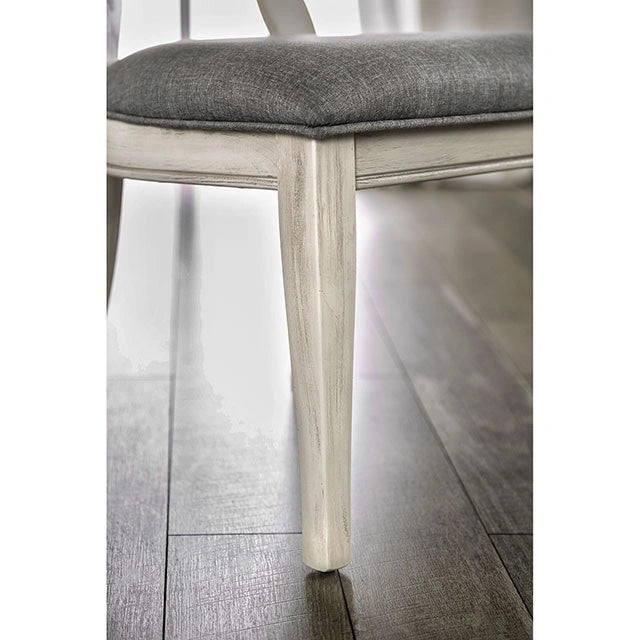 Silla auxiliar Kathryn blanca/gris antiguo, blanco antiguo (2/caja)