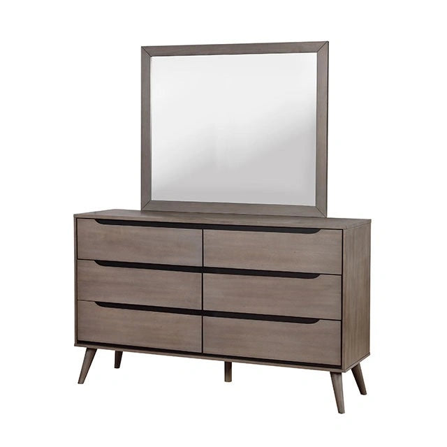 Espejo rectangular Lennart gris