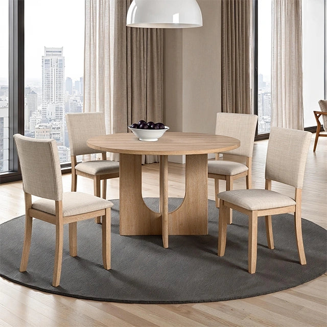 Juego de comedor redondo de 5 piezas Oberto