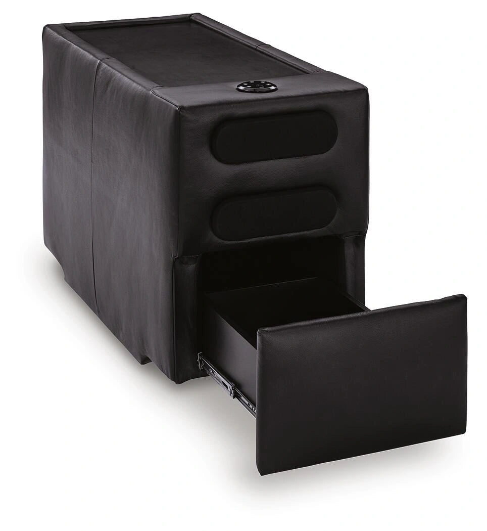 Sofá biplaza modular Modmax II con consola de audio