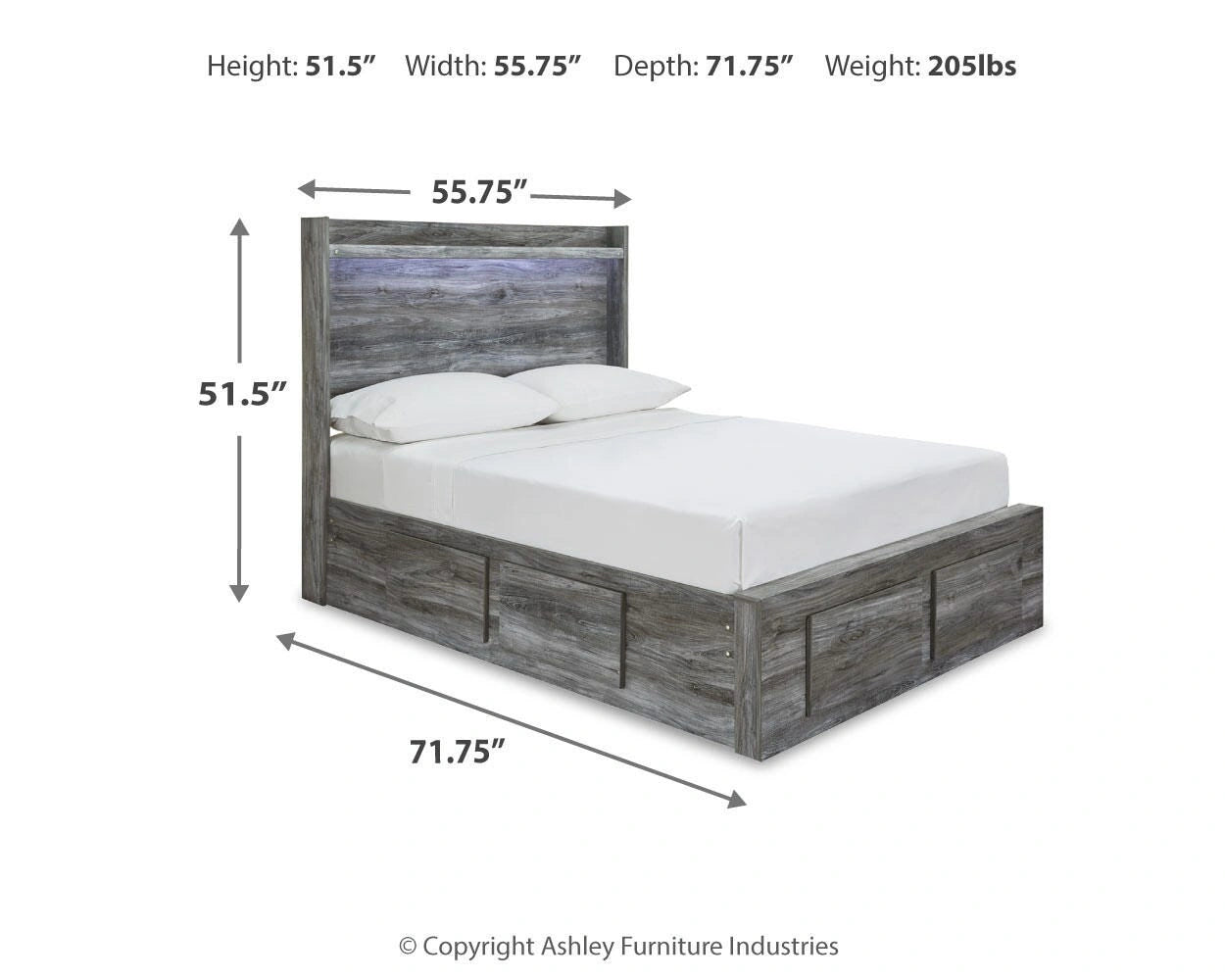 Cama con almacenamiento Baystorm