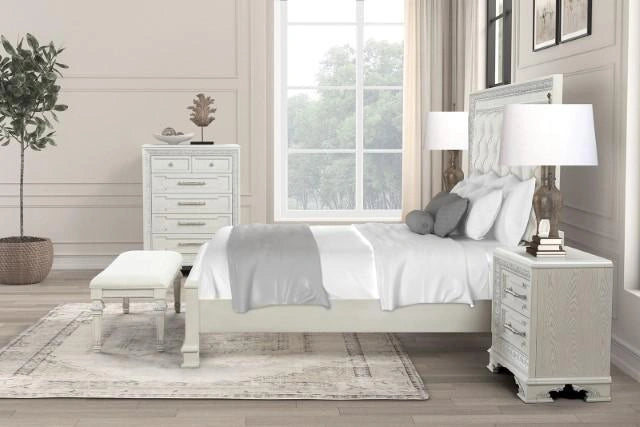 Stella Mia Cama Blanco y Blanco