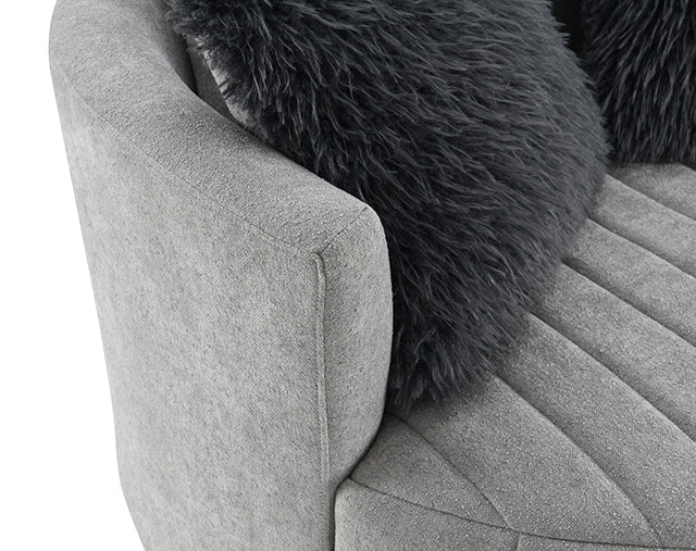 Sillón giratorio con mechones Hoople Channel