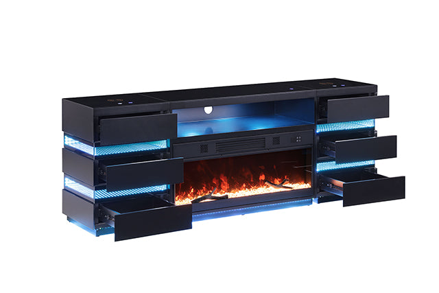 Mueble de TV Terni con chimenea