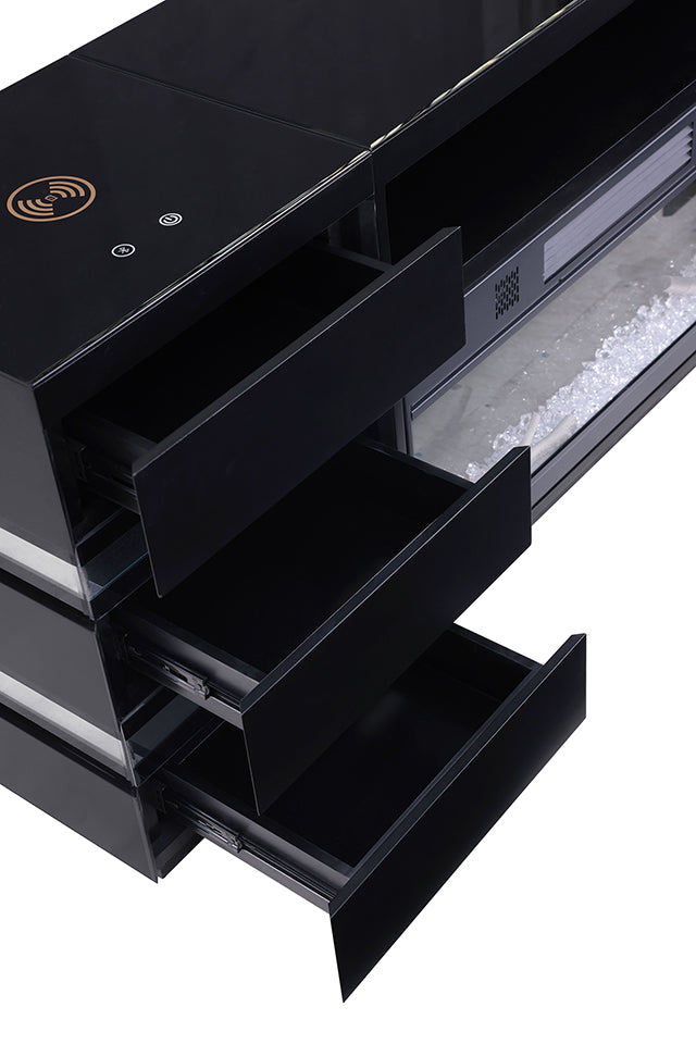 Mueble de TV Terni con chimenea