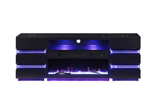 Mueble de TV Terni con chimenea