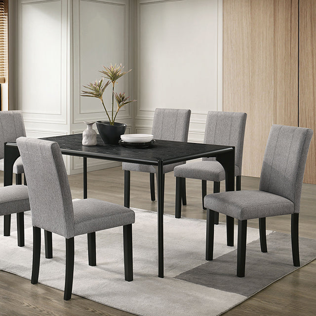 Juego de mesa de comedor Amelio de 7 piezas