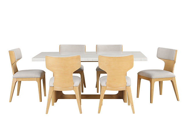Juego de comedor Caerwys de 7 piezas