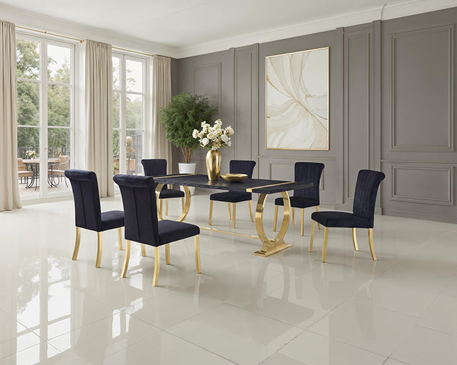Juego de mesa de comedor Horley de 7 piezas
