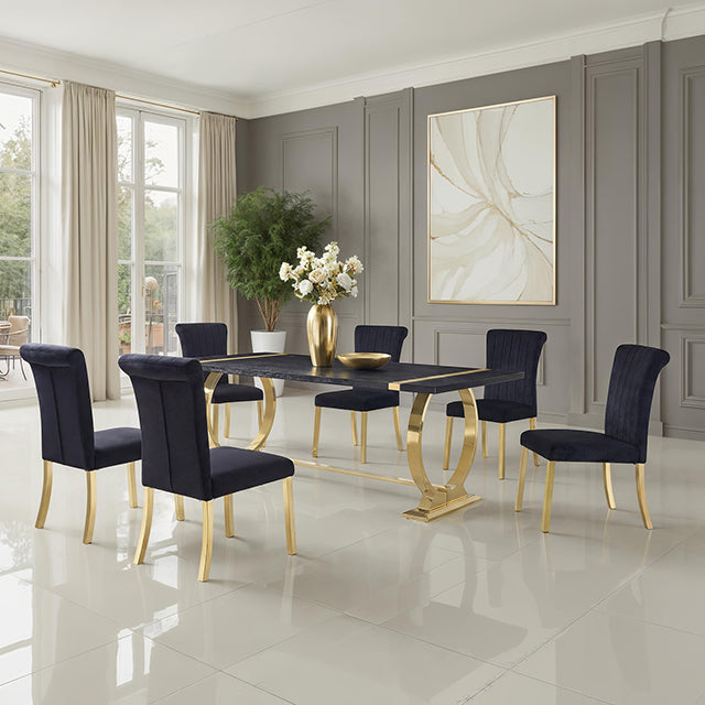 Juego de mesa de comedor Horley de 7 piezas