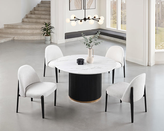 Mesa de comedor redonda Borden