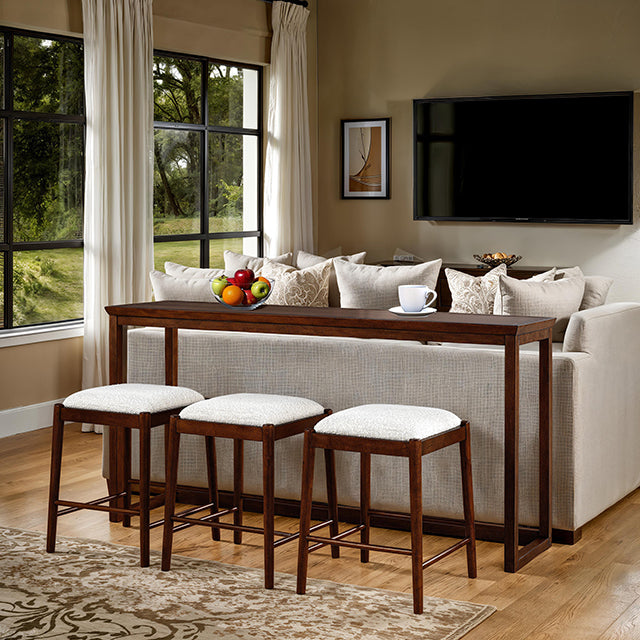 Mesa de sofá Daventry con 3 taburetes de altura de mostrador