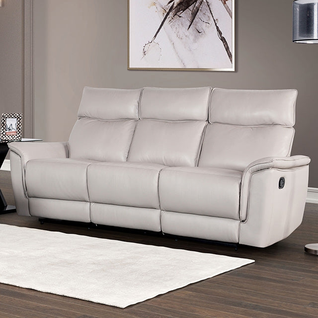 Sofá reclinable manual Bienne blanco y negro