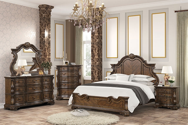 Juego de dormitorio queen Leovanni de 4 piezas