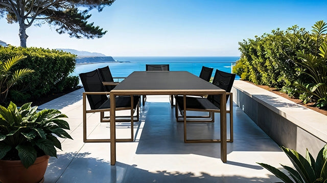Juego de comedor para exteriores Oswego de 8 piezas