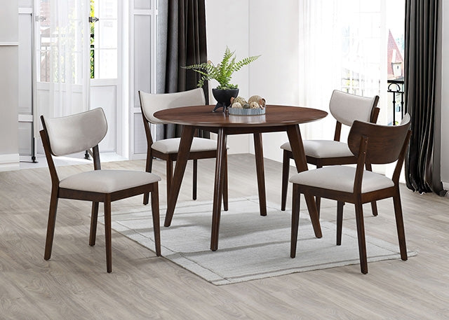 Juego de comedor con mesa redonda Onaka de 5 piezas